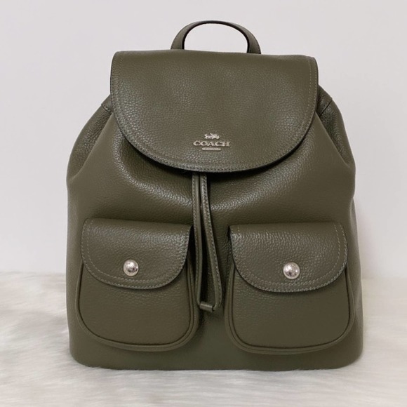Coach Handbags - New Coach Pennie Pebble Leather Backpack/Pebble Leather/Green